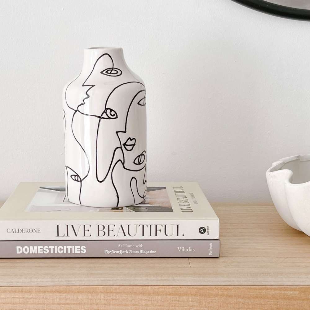 Medium Vase with Faces